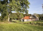 Familienidyll unter Reet mit Ofen