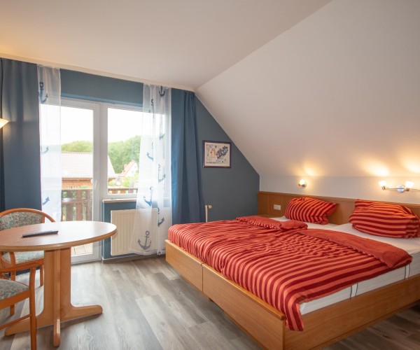 Moorfrosch Appartement Balkon / Landblick